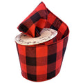 Red Black Buffalo Plaid Ribbon - 4' x 10 Yards, Wired Edge, Checkered, Wreath, Garlands, Swag, Bows, Gift Basket, Birthday, Fal