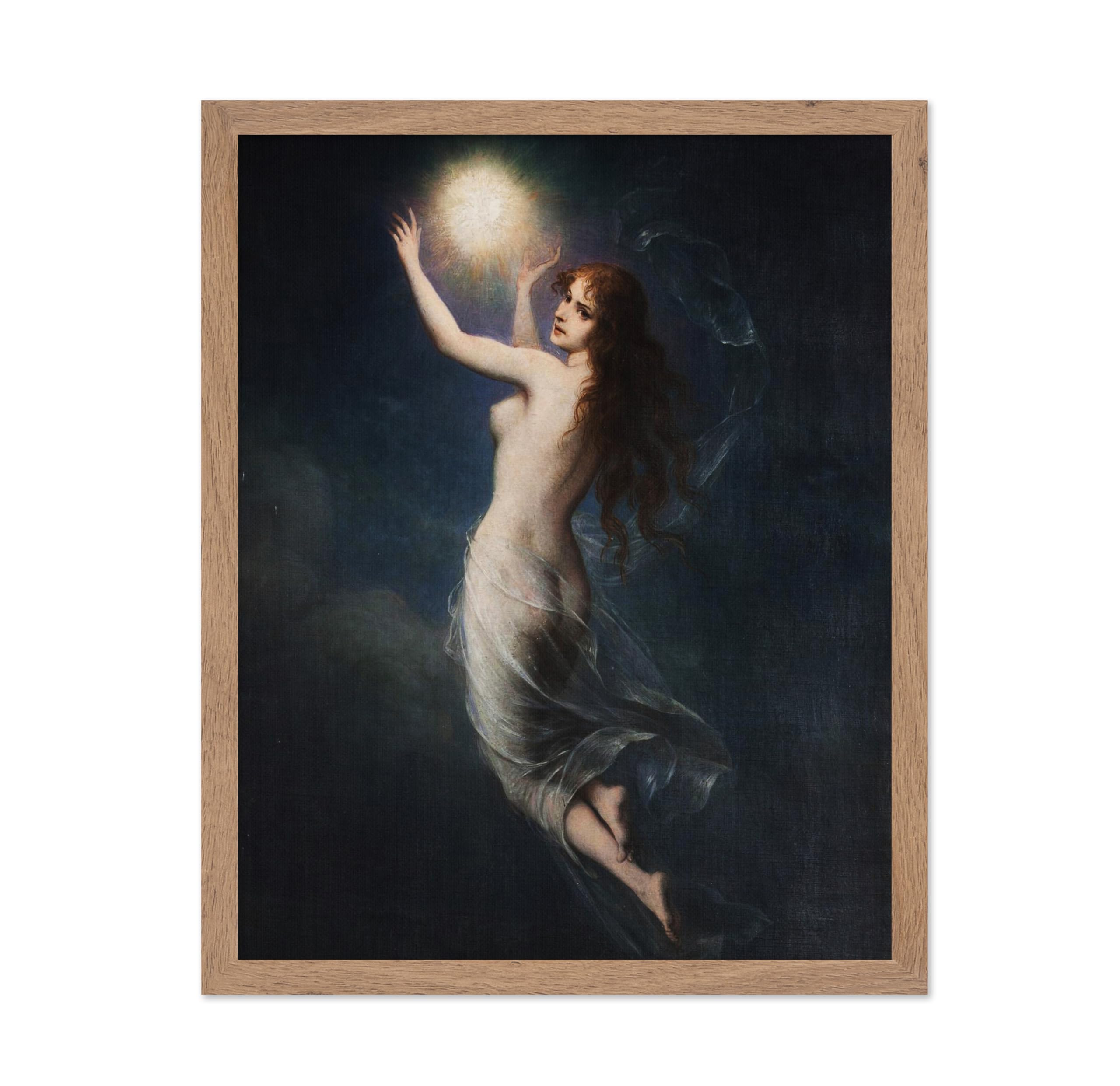 Poster Master Vintage Poster - Retro Mythology Print - Gift for Artist, Friend - Morning Star, Woman, Night Sky, Pagan - Wall De