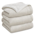 Bedsure Sherpa Fleece King Size Blanket For Bed - Thick And Warm For Winter, Soft And Fuzzy Large Blanket King Size, Linen, 108X