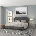 Flash Furniture Brighton King Size Tufted Upholstered Platform Bed In Dark Gray Fabric