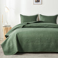Akkialla King Quilt Bedding Set,Olive Green Ultrasonic King/Cal King Quilt Set,Lightweight Soft Bedspread Coverlet,Modern Style