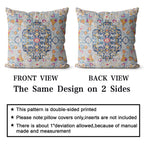Snycler Boho Throw Pillow Covers 24X24 Inch Set Of 2 Burnt Blue Yellow Terracotta Rust Colored Throw Pillows Double Sided Boho H