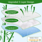 Goonik California King Mattress Protector, Breathable Bamboo Viscose Waterproof Cal King Mattress Pad Cover With 6-18 Inches Dee
