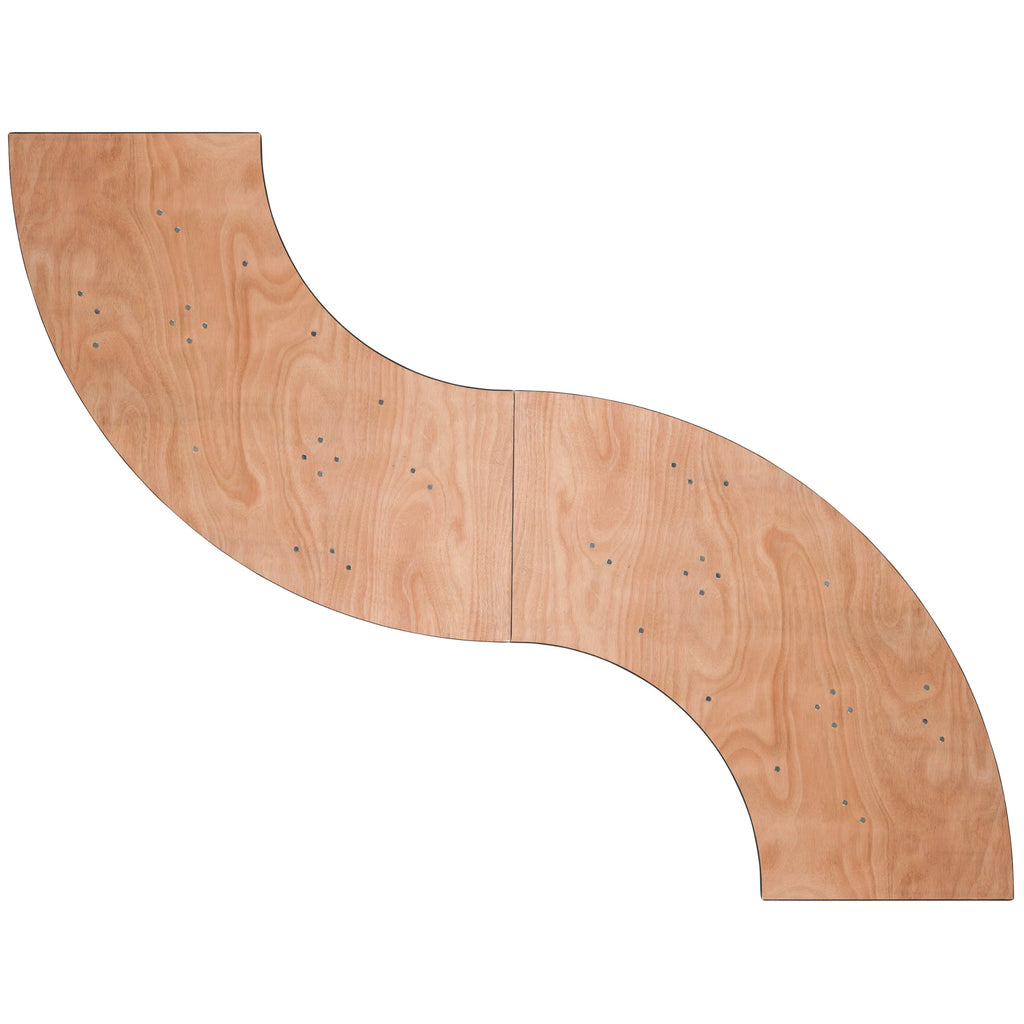 Flash Furniture Ginny 5.5 ft. x 2 ft. Serpentine Wood Folding Banquet Table
