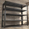 REIBII 48.2''W Garage Shelving 2500LBS Storage Shelves Heavy Duty Shelving 5 Tier Adjustable Metal Shelves for Garage Shelves St