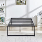 Vecelo 16' Metal Platform Tall Bed Frame,Mattress Foundation/No Box Spring Needed/Heavy Duty Steel Slat Support (Twin Size)