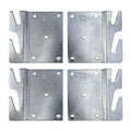 Mcredy 4 PCS Heavy Duty Universal Wood Bed Rail Hook Plates for Beds Frame Bracket Headboard Footboard Replacement Bed Parts,Scr