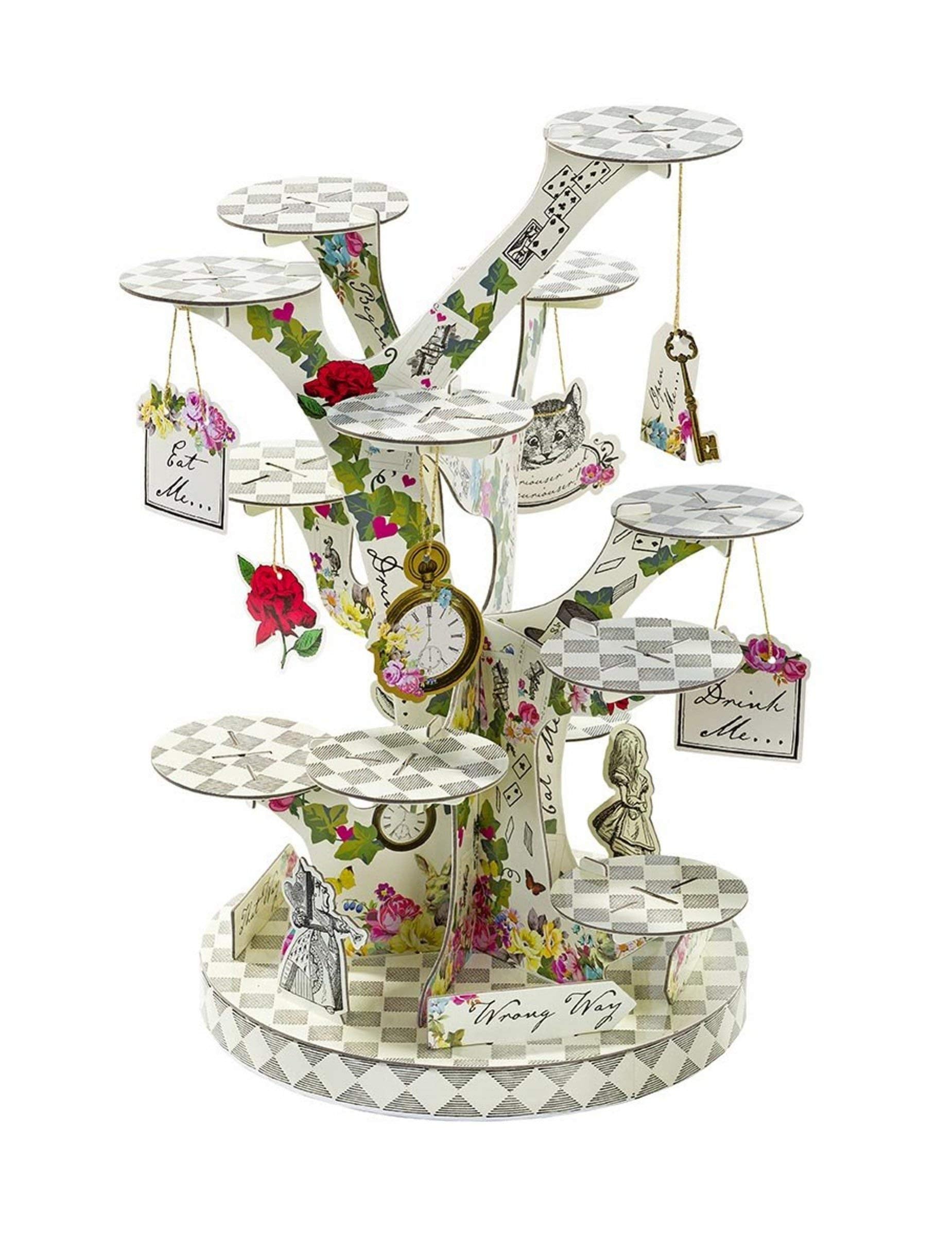 Talking Tables Alice in Wonderland Cake Stand, Beautiful Mothers Day Party Decorations Reusable Cakestand Table Centrepiece for