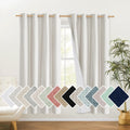 Nicetown 100% Absolutely Blackout Linen Curtains With Thermal Insulated White Liner, Ivory, 52' Wide, 2 Pieces, Privacy Vertica