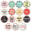 Sweetzer & Orange 30 Growth Mindset Confetti Positive Sayings Accents | Motivational Wall Art Inspirational Quote Cards With Mat