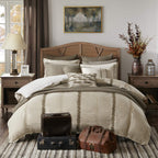Madison Park Signature Chateau Queen Size Bed Comforter Set Bed In A Bag - Taupe , Soutache Cord Embroidery - 8 Pieces Bedding S