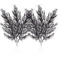 Christmas Glitter Stems 24pcs Artificial Pine Tree Picks for Christmas Tree Ornaments fillers, DIY Xmas Wreath, Crafts, Garland,