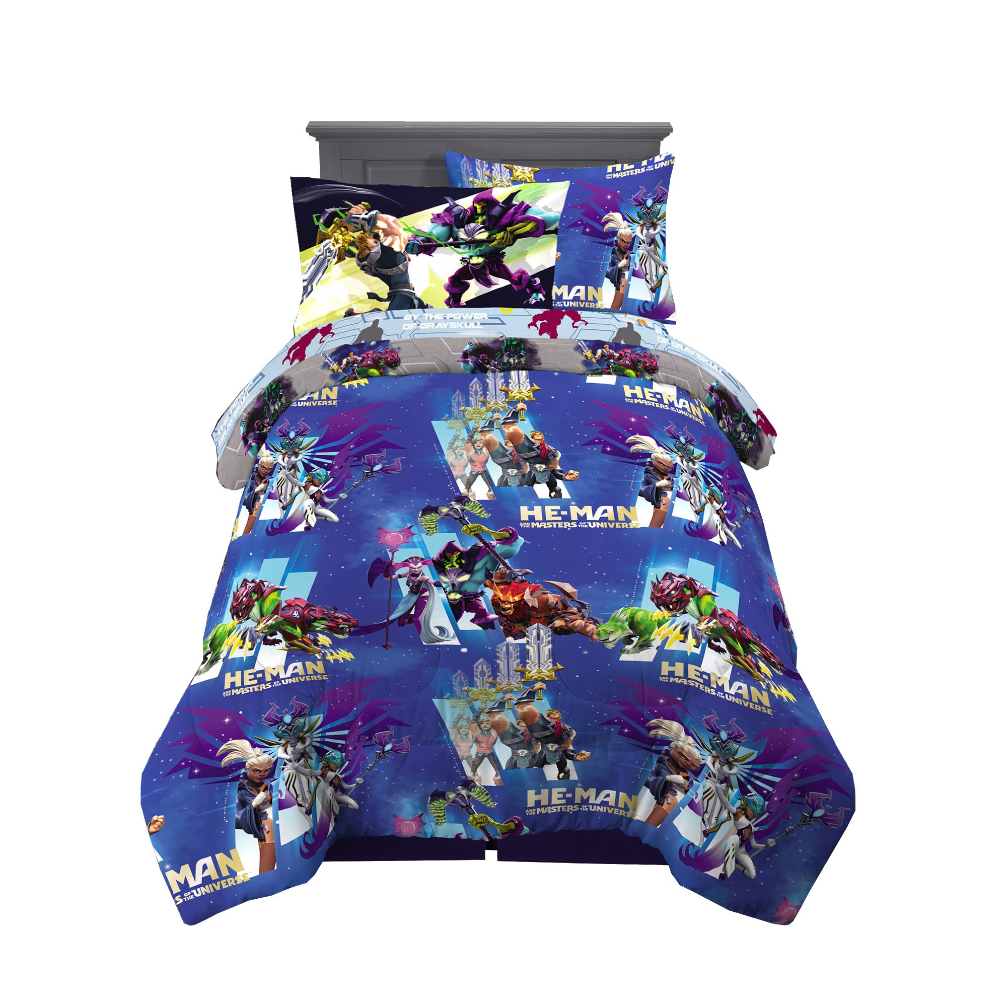 Franco Kids Bedding Super Soft Comforter And Sheet Set With Sham, 5 Piece Twin Size, He-Man And The Masters Of The Universe
