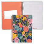 Steel Mill & Co Cute Floral Mini Spiral Notebook, 8.25' X 6.25' Journal With Durable Hardcover And 160 Lined Pages, Garden Blo