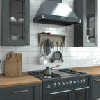 Flash Furniture Daly Wall Mounted Storage Rack - Weathered Solid Pine Wood - 24 Inch - Upper Shelf and 5 Hooks - For Entryway, Kitchen, Bathroom