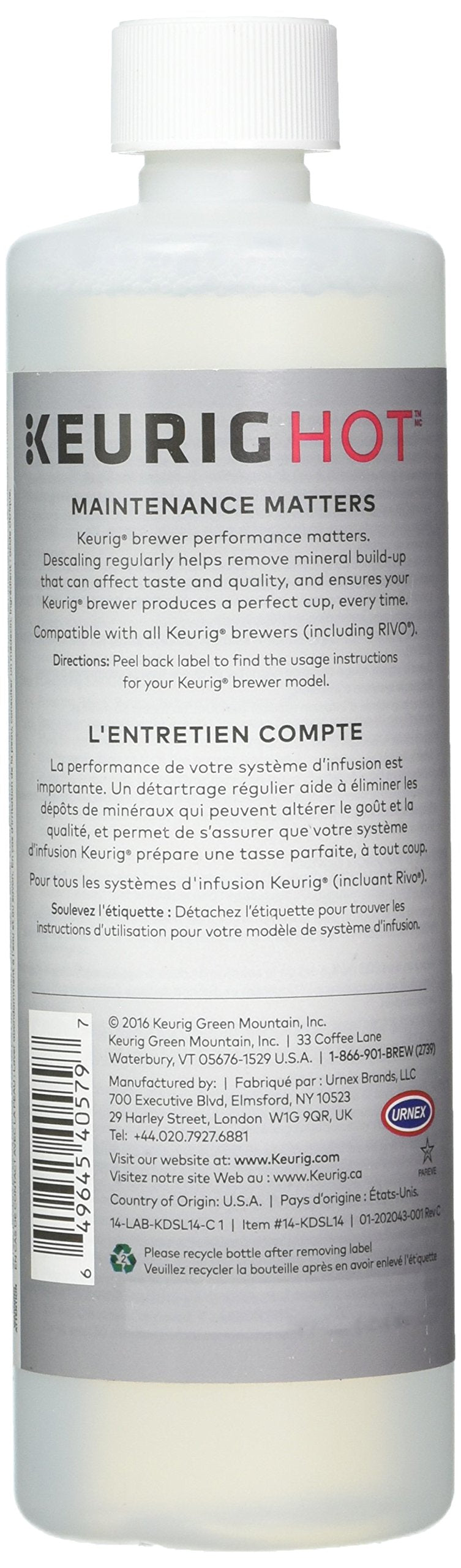 Keurig 14 Ounce Descaling Solution, Set Of 5