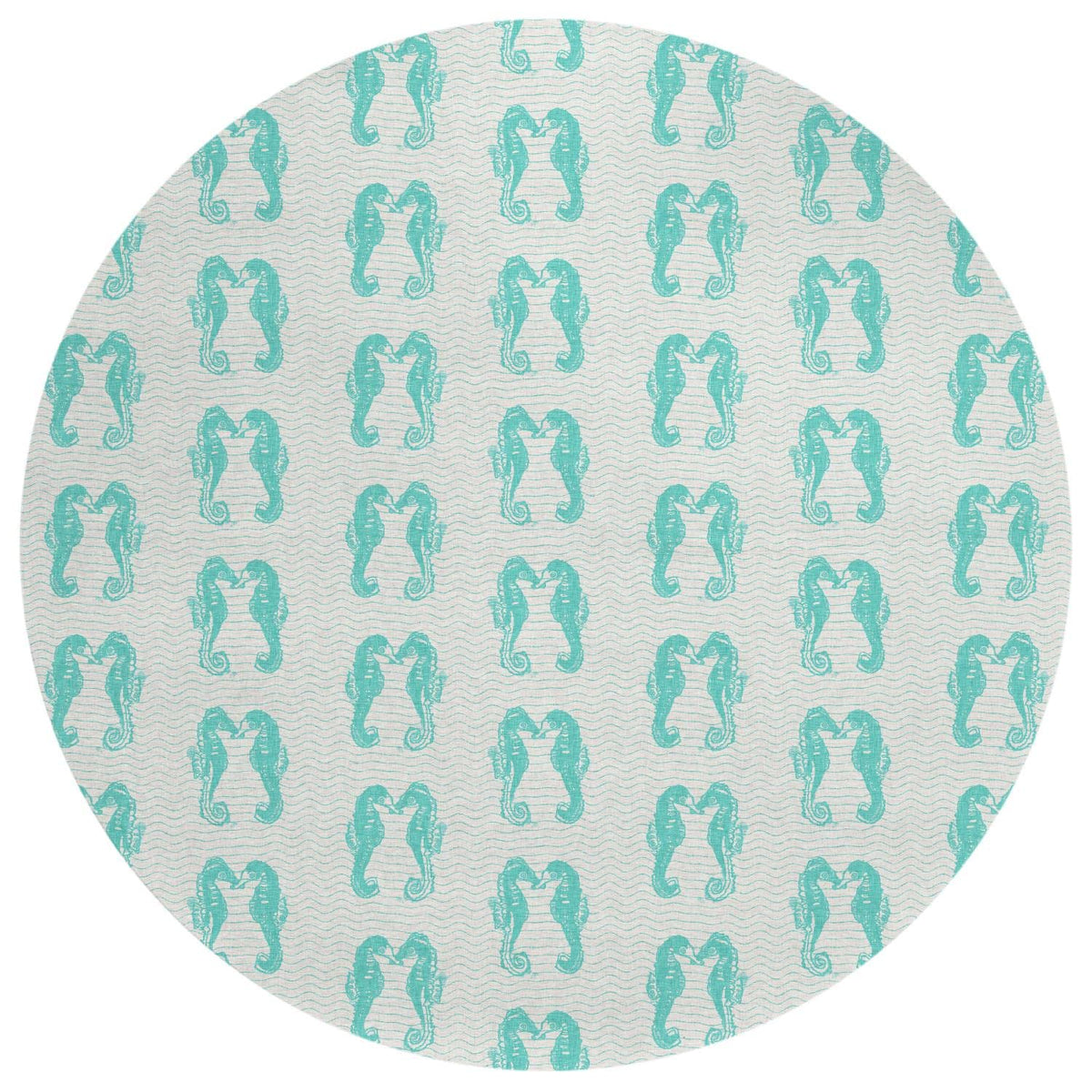 Dalyn Indoor Outdoor Seabreeze Sz15 Teal Washable 8' X 8' Round Rug Sz15Te8Ro