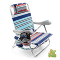 Homevative Kids Folding Backpack Beach Chair with 4 Positions, Carry Handle, Storage Pouch, Cup Holder and Phone Holder, Lightwe