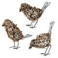 ZZZ TYLOO Set of 3 Handmade Bird Statue Home Decor,Metal Bird Figurine Rustic Table Decor, Christmas Ornament, Hanging Metal Bir