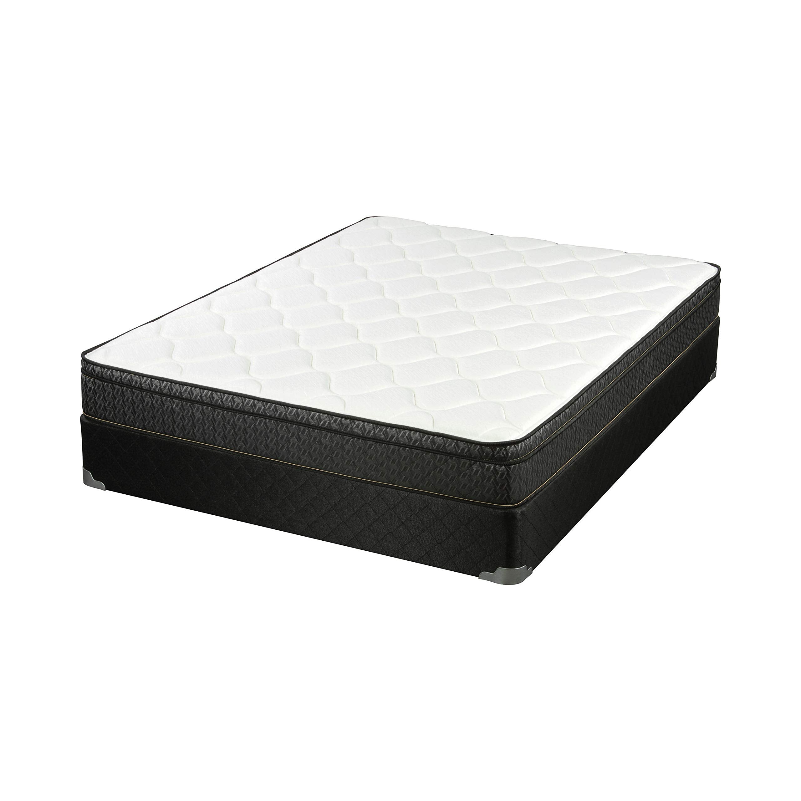 Coaster Home Furnishings Evie 9.25&quot; Twin Mattress White and Charcoal