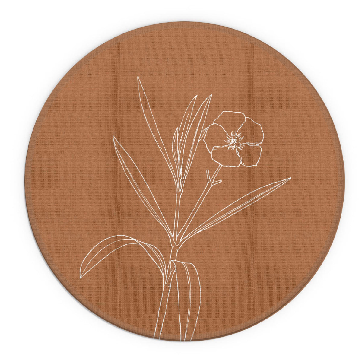 Knibeo Floral Boho Mouse Pad, Boho Office Supplies, 7.9 X 7.9 Inch Waterproof Rubber Neutral Aesthetic Mouse Pad, Minimalist Des