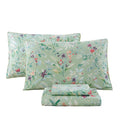 Urbonur Garden Floral Sheets Set Sage Green 4Pcs Queen Size, Egyptian Cotton Silky Cooling Bed Sheets Set, Wrinkle Resistant Dee
