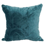 Blazing Needles Square Faux Fur Throw Pillows, 17", Agora Teal 2 Count