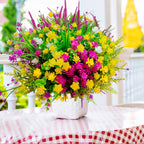 Tstweto 20 Pcs Artificial Flowers For Outdoors, Artificial Plants Outdoor Fake Flowers Uv Resistant, Outdoor Fake Plants Plastic