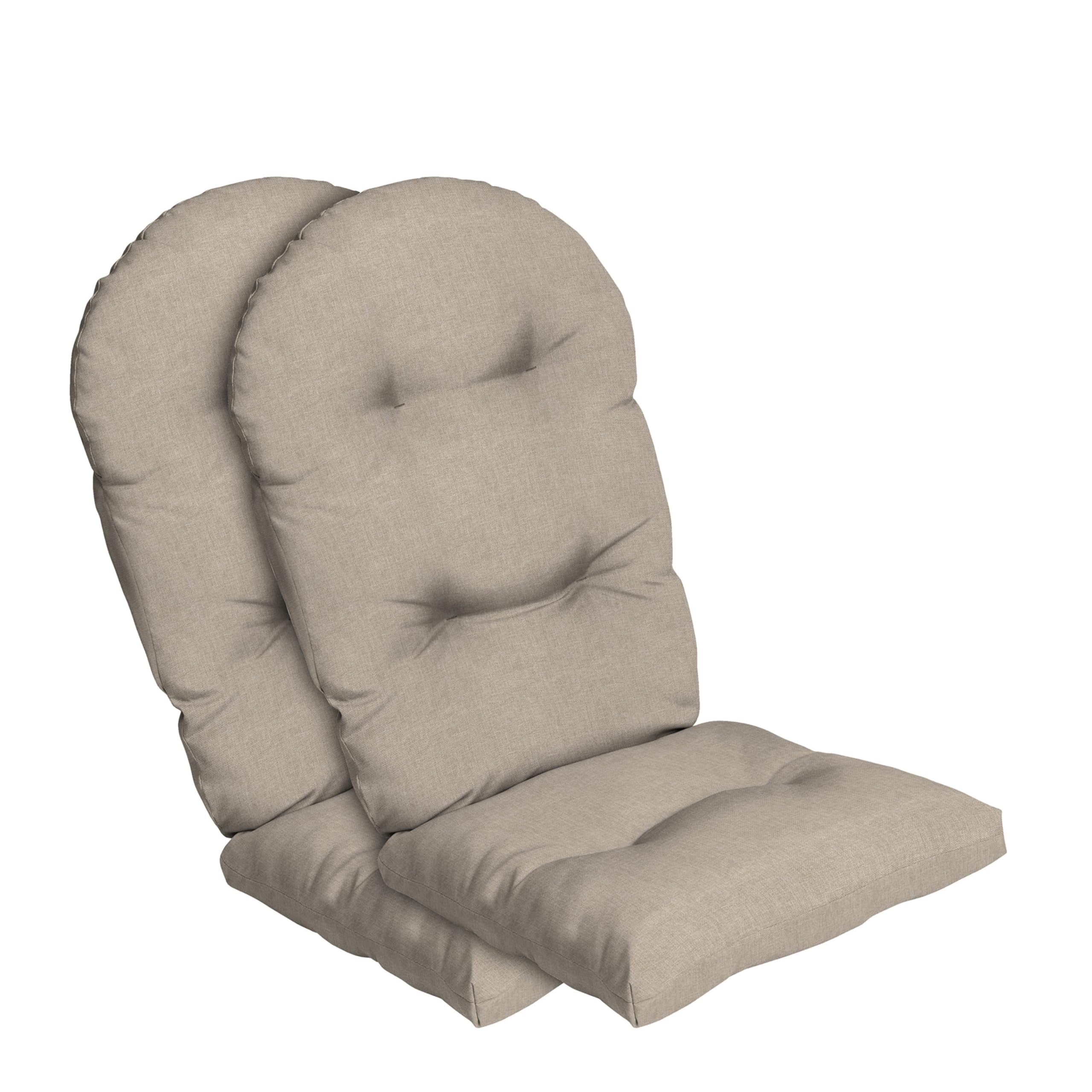 Arden Selections Oceantex Outdoor Plush Modern Tufted Adirondack Cushion, 2 Pack, 20 X 18, Rain-Proof, Fade Resistant, Cushions