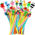 Sannix 50 Pieces Cartoon Cute Pens Gel Black Ink Pens Bulk Assorted Novelty Kawaii Writing Pen For Kids Students Gift School Off
