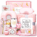 Lucotiya Birthday Gifts For Women Self Care Gifts Get Well Soon Gifts For Women,Rose Relaxing Spa Gifts Basket With Blanket Care