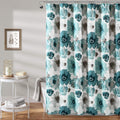 Lush Decor Leah Shower Curtain, 72' X 72', Blue