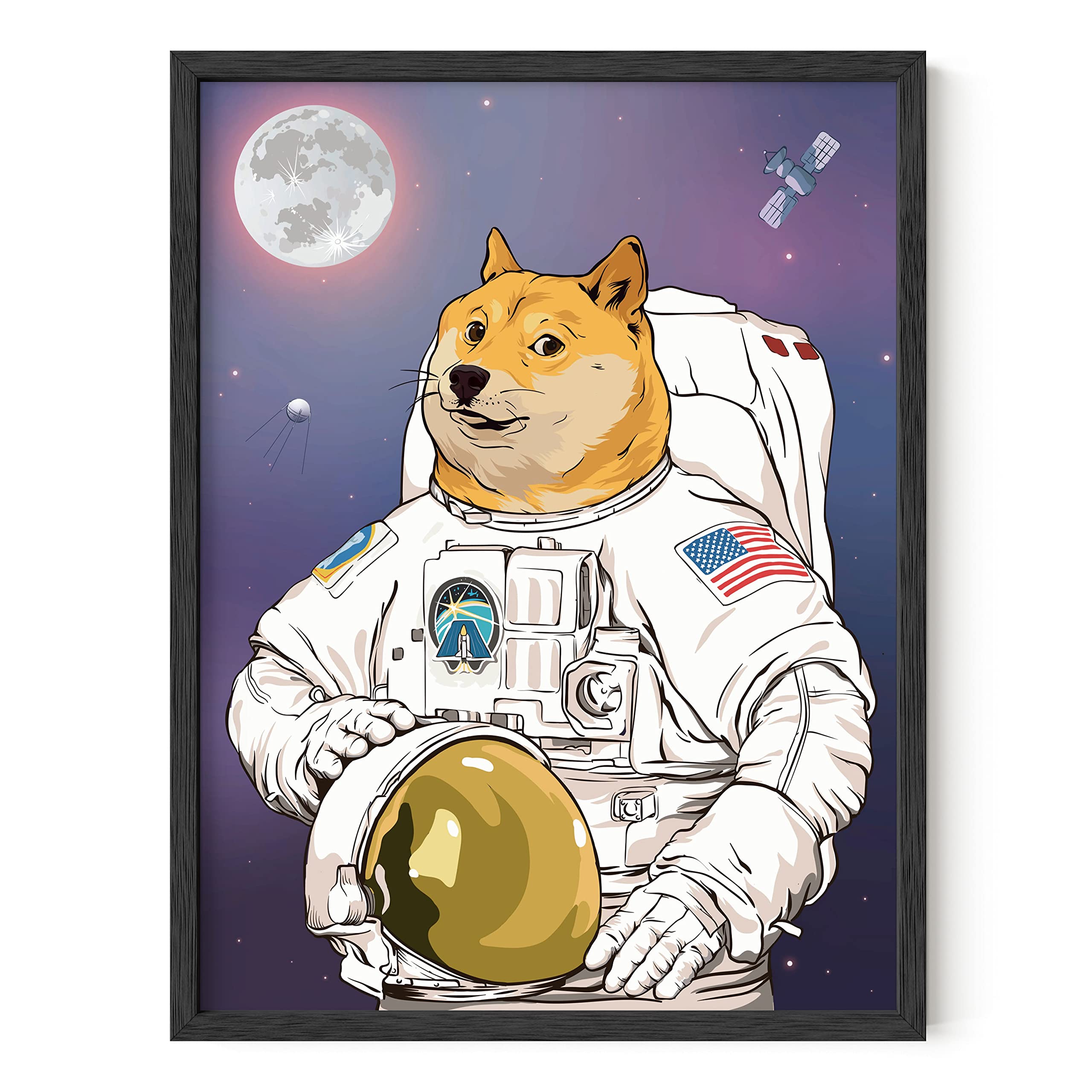 HAUS AND HUES AstroDoge Funny Poster Dorm Decor Funny Doge Meme Poster for College Room Decor | Cool Posters and Funny Meme Post