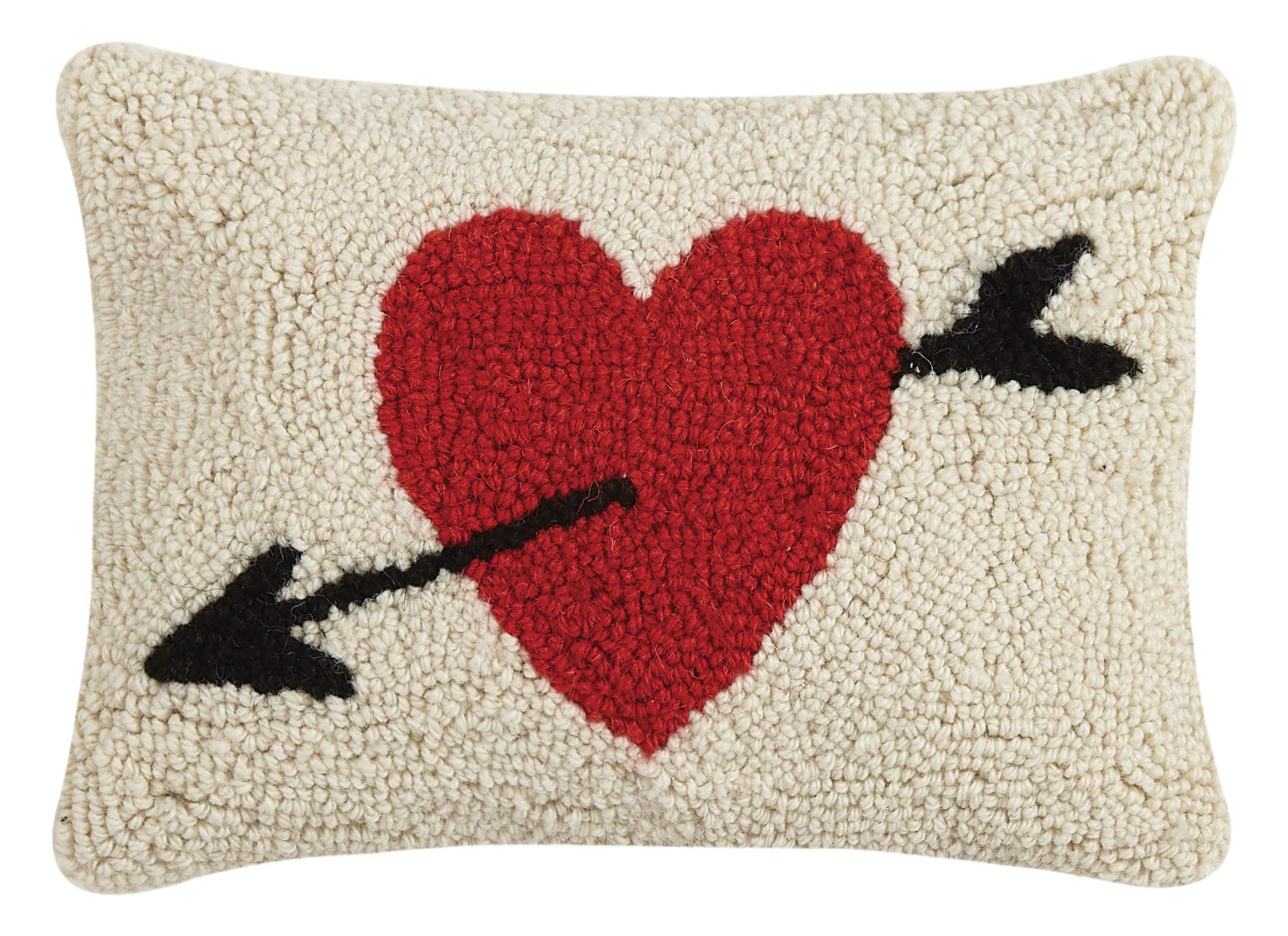Peking Handicraft 30JES815C12OB Heart Cupid's Arrow Hook Pillow, 12-inch Length