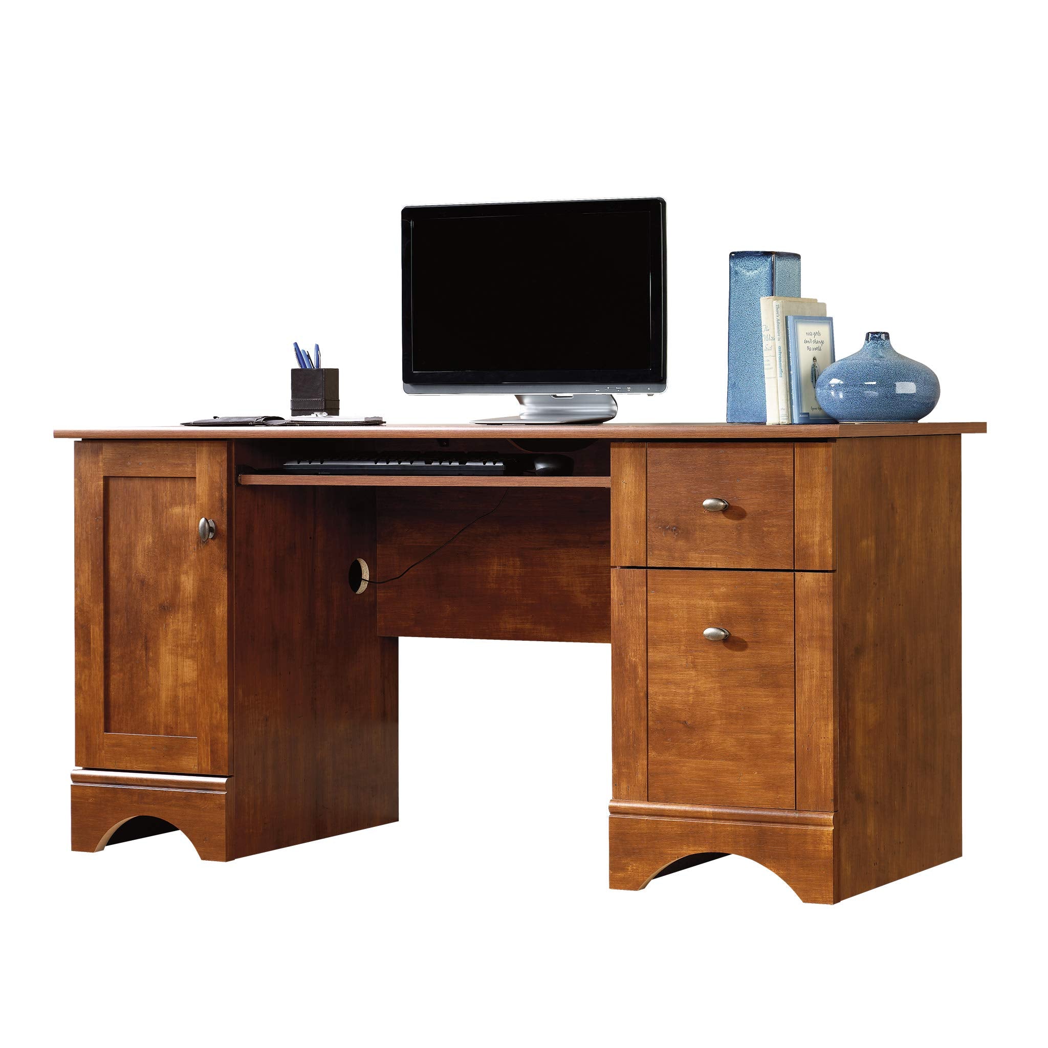 Sauder Miscellaneous Office Computer Desk, L: 59.45 x W: 23.47 x H: 29.02, Brushed Maple