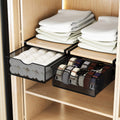WOCUBEHOME 2 Pack Underwear Sock Drawer Organizer Set, PullOut Storage Baskets for Bra & Clothing, Closet & Dorm Room Organizat