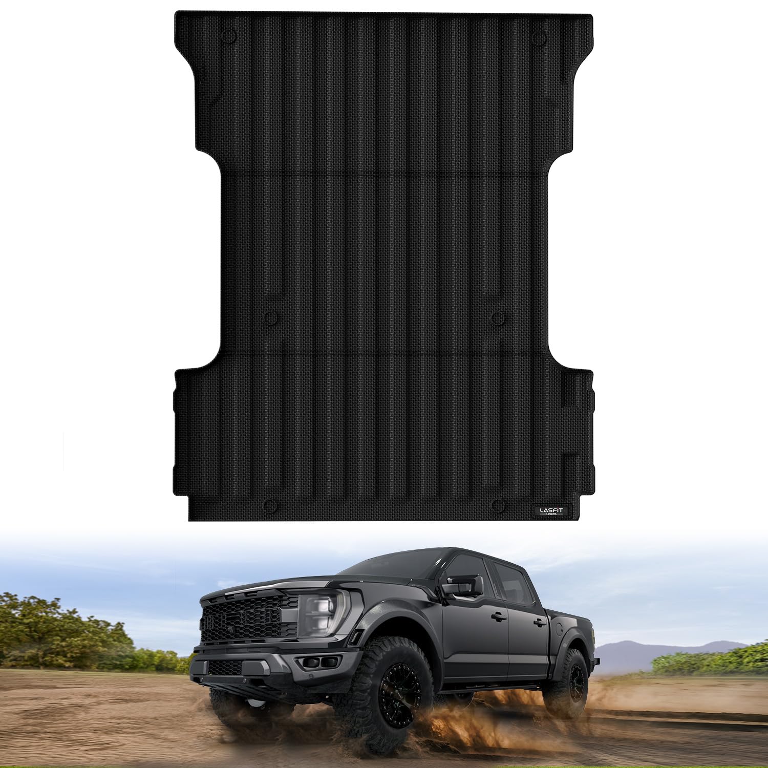 Lasfit Bed Mat For Ford F-150 (6.5Ft, 78.9In) 2015-2025(Not For Pro Access Tailgate Or Bed W/Side Storage), Custom Fit All Weath