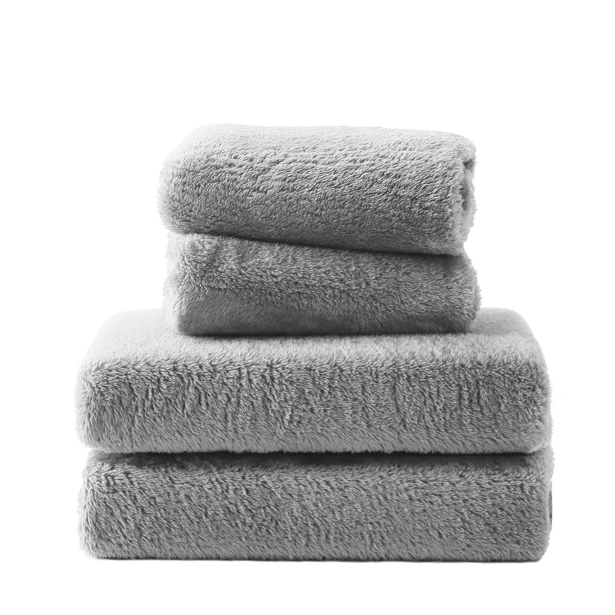 Utfdxu Fleece Fitted Sheet,3-Piece Set,Cozy And Luxury Full Fitted Bed Sheet With 15 Inch Deep Pocket-Includes One Dark Gray Fit