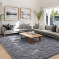 6x9 ft Light Grey Rug for Living Room Fluffy Bedroom Rug Non-Slip Area Rugs Shag Carpet for Nursery Kids Play Room Dorm Office I