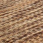 Solid Outdoor Rug For Patio Or Balcony Weatherproof In Mottled Brown Beige, Size: 6'7' X 9'2'