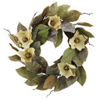 Admired By Nature 24' Magnolia Pine for Home Office Front Door Wreath, Wall Hanging Arrangement Decoration