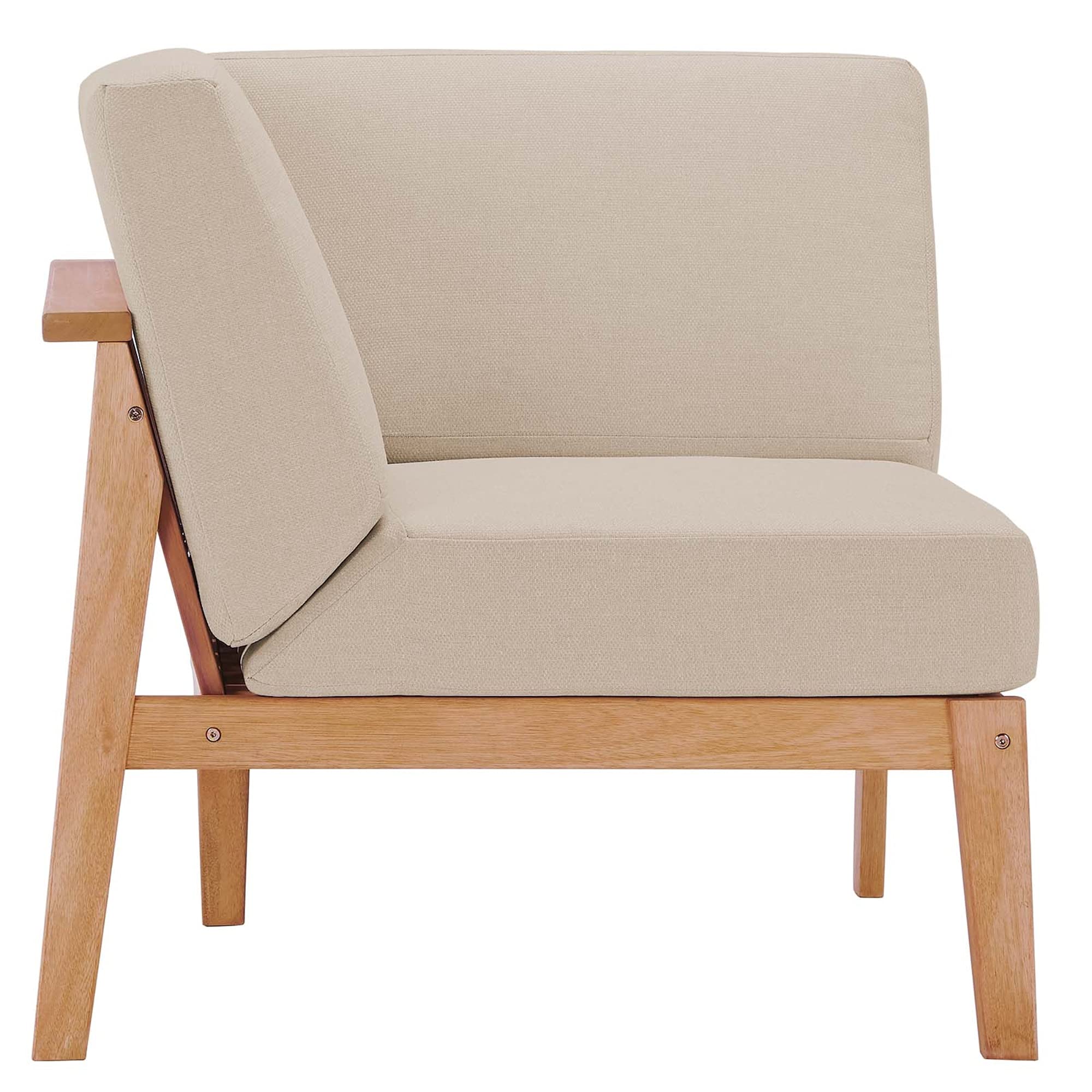 Modway Eei-3680-Nat-Tau Sedona Corner Chair, Natural Taupe