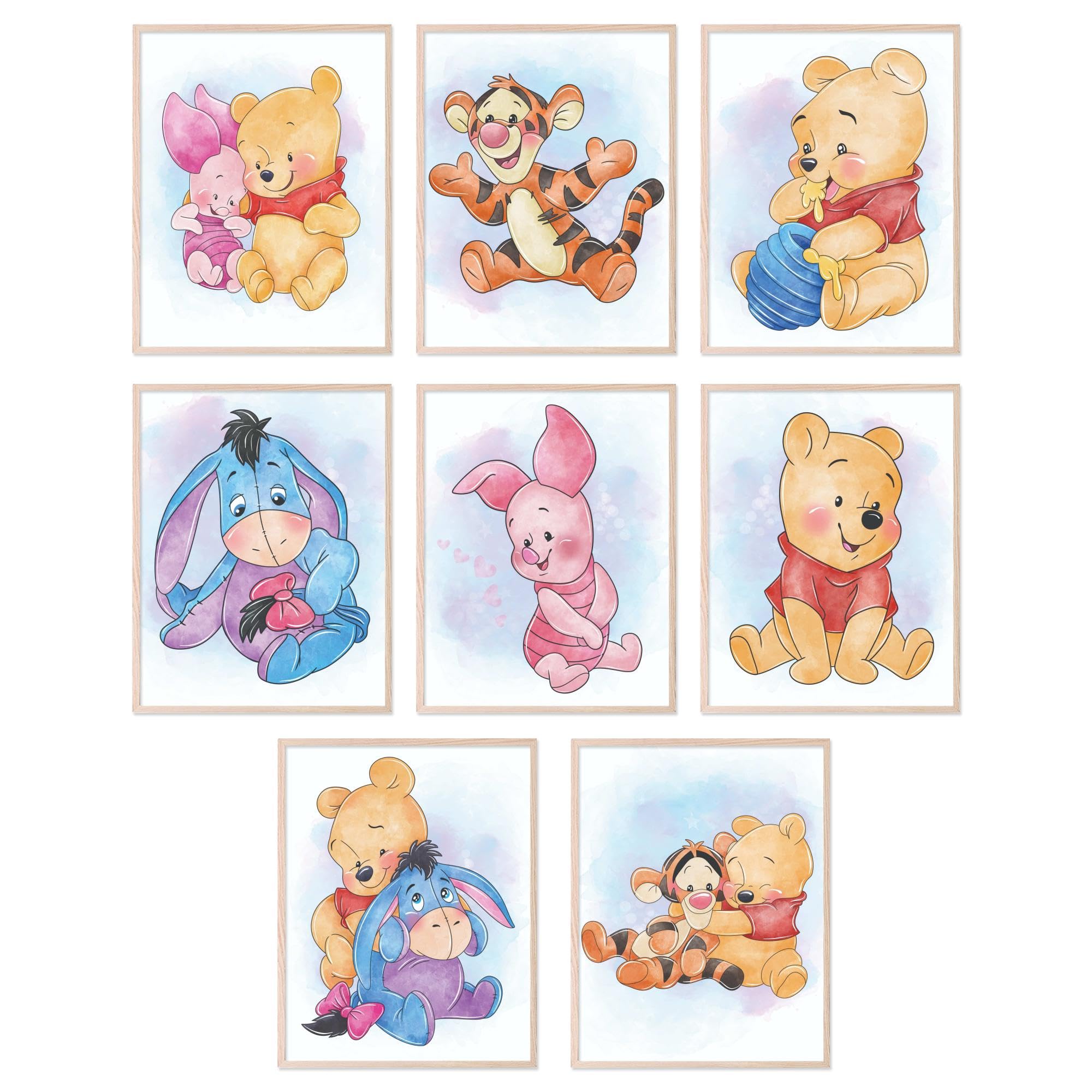 BigWig Prints Winnie the Pooh Wall Art - Winnie the Pooh Room Decor, Winnie the Pooh Wall Decor, Winnie the Pooh Nursery Decor, 
