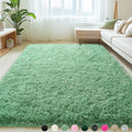 Mugorn 6x9 Rugs for Living Room, Green Large Fluffy Area Rugs for Bedroom, Soft Carpet Shag Kids Room Rug, Non-Slip Fuzzy Rugs I