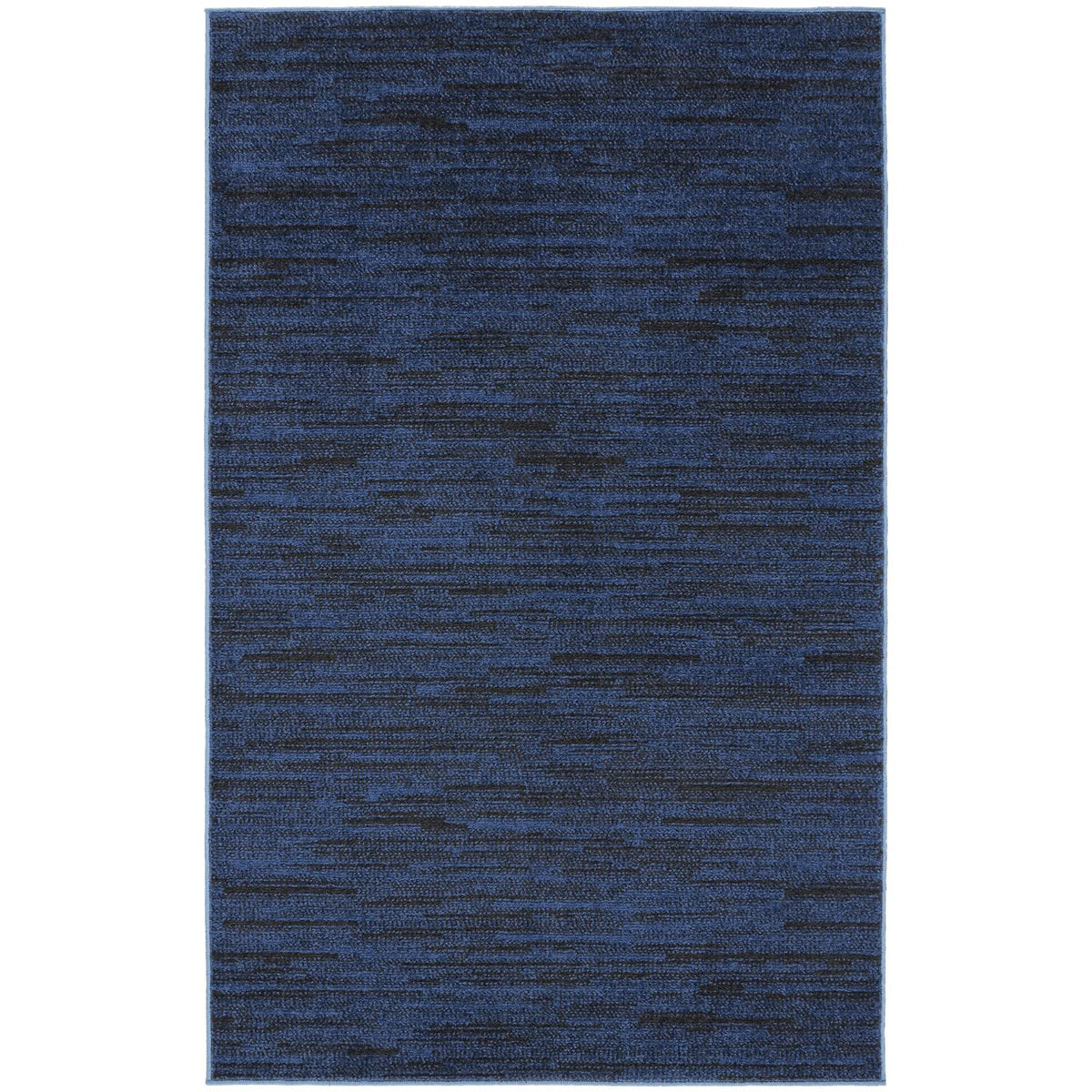 Nourison Essentials Indoor/Outdoor Midnight Blue 3' X 5' Area Rug, Easy Cleaning, Non Shedding, Bed Room, Living Room, Dining Ro