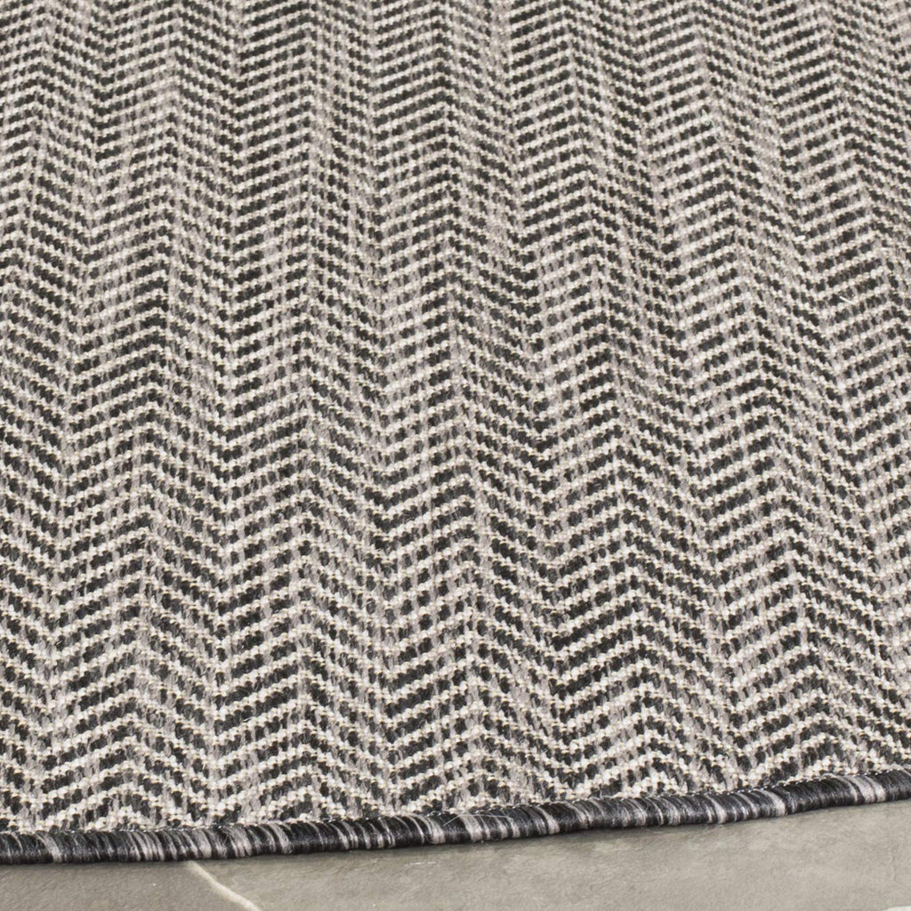 Safavieh Courtyard Collection Area Rug - 10' Round, Black & Beige, Non-Shedding & Easy Care, Indoor/Outdoor & Washable-Ideal For Patio, Backyard, Mudroom (Cy8022-36621)