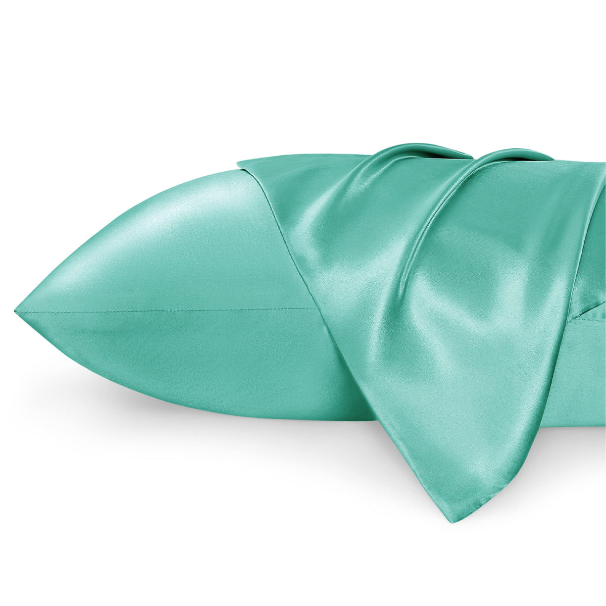 Bedsure Satin Pillowcases Standard Set Of 2 - Forest Green Silk Pillow Cases For Hair And Skin 20X26 Inches, Satin Pillow Covers