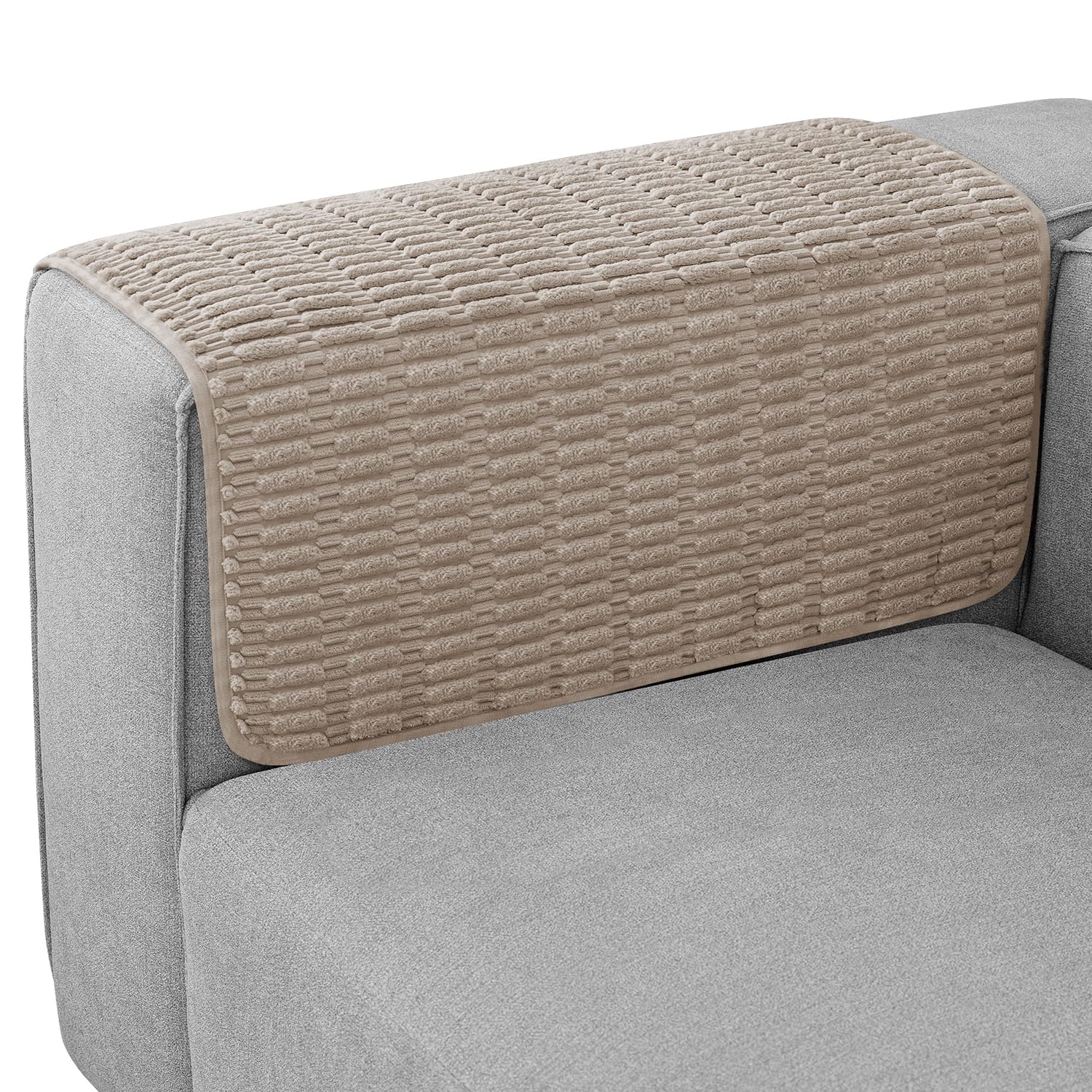 Foxdecor Large Couch Arm Covers, Backrest Covers Headrest Cover for Couch, Anti-Slip Sofa Seat Protectors Sofa Arm Protector Set