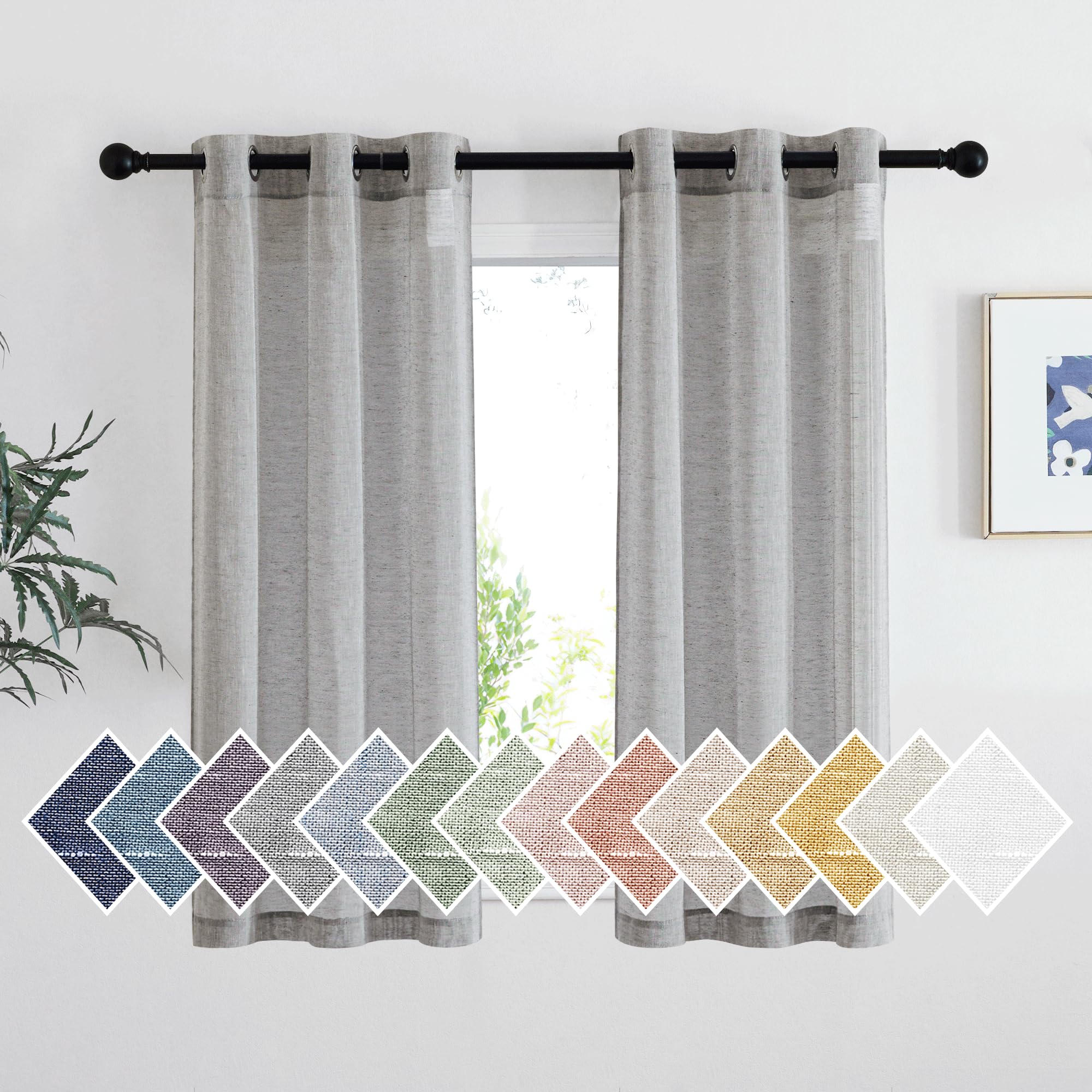 Nicetown Short Linen Curtains