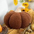 Phantoscope Teddy Fleece Pumpkin Throw Pillows, Halloween Happy Halloween Sherpa Fall Decorative Pumpkin Shaped Pillow Cute 3D S